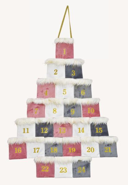 Adventskalender Tannenbaum Rosa